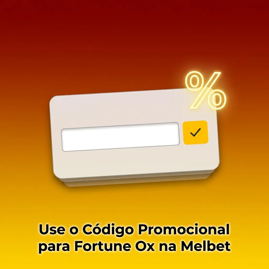 Código promocional Fortune Ox Melbet sendo inserido no cadastro para garantir vantagens extras no app